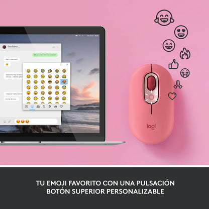 Mouse Inalámbrico Logitech Pop Heartbreaker Con Botón Emojis