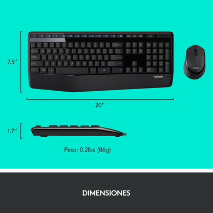 Combo Inalámbrico Logitech Mk345, Teclado Multimedia Y Mouse