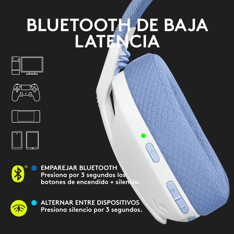 Diadema Gamer Logitech G435, Inalámbrica Bluetooth Pc, Ps5