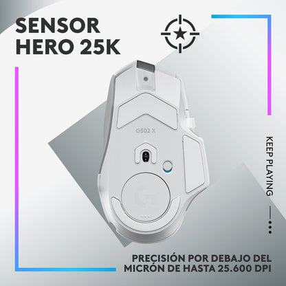 Mouse Gamer Logitech G502 X Plus, Inalámbrico Rgb / Hero 25k