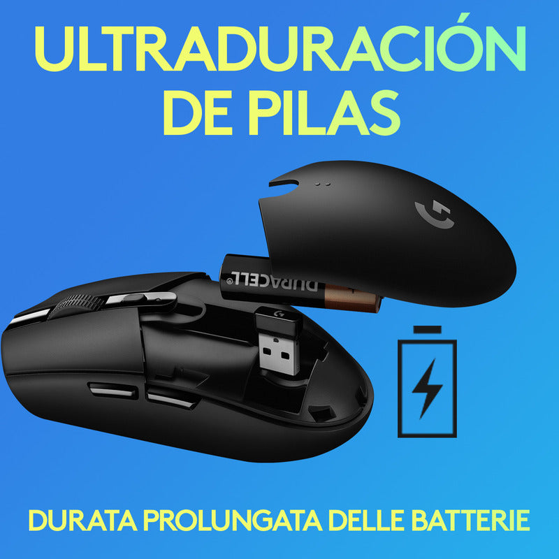 Mouse Gamer Inalámbrico Logitech G305, 12000dpi - Azul