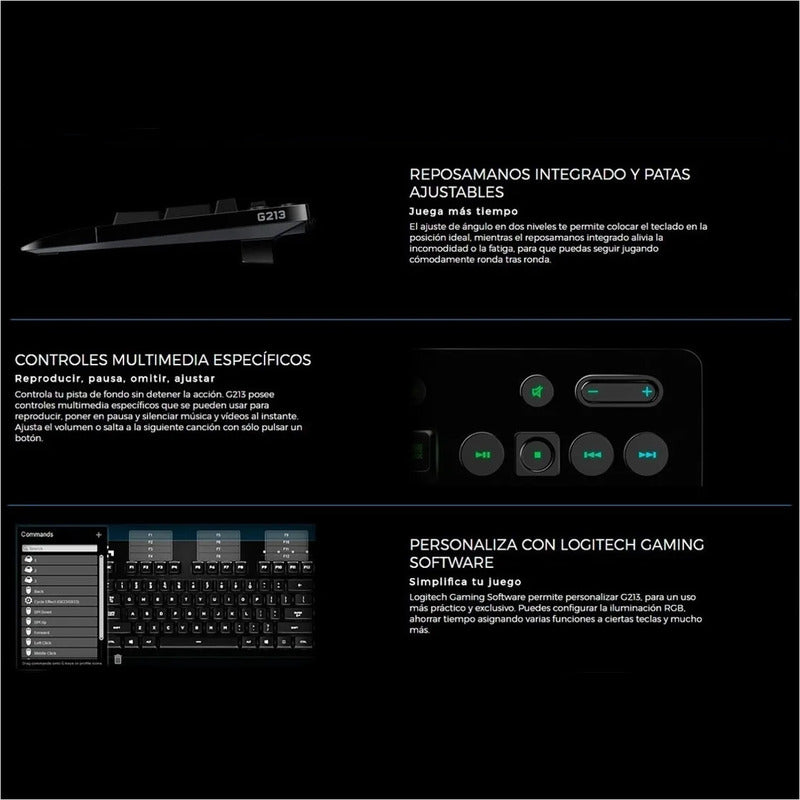 Combo Gamer Prodigy Rgb Logitech Teclado G213 + Mouse G203