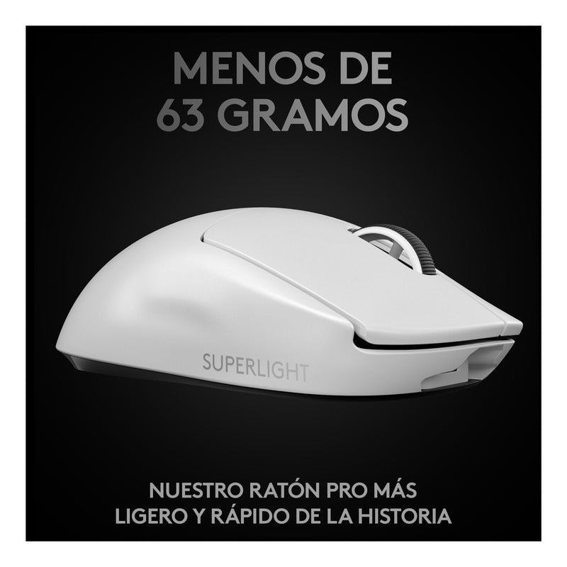 Mouse Gamer Inalámbrico Logitech G Pro X Superlight, Blanco