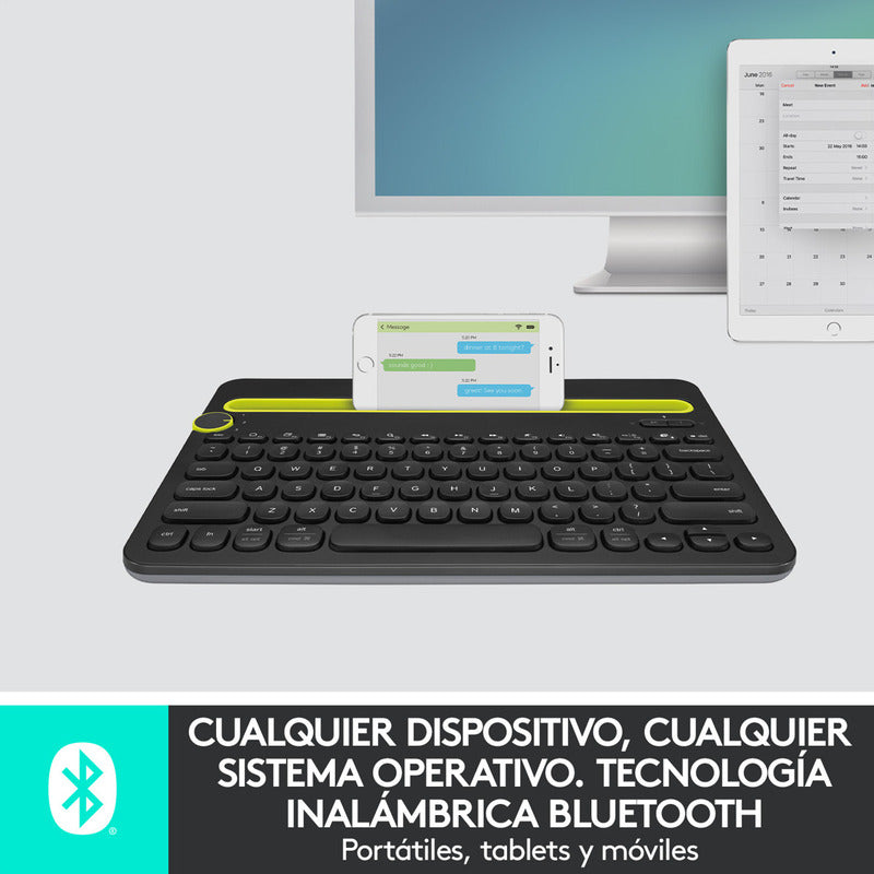 Teclado Logitech K480, Bluetooth Multidispositivo Y Moderno