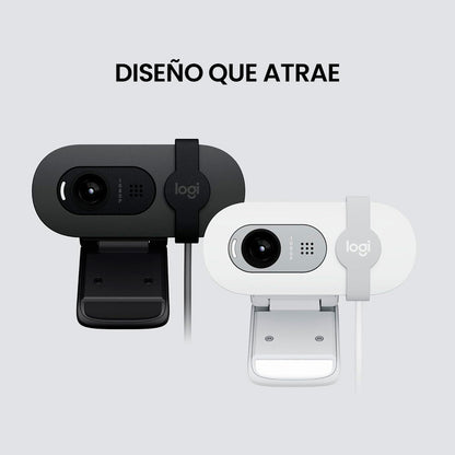 Webcam Full Hd 1080p, Rightlight 2, Logitech Brio 100 Blanco