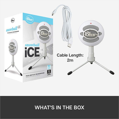 Micrófono Usb Grabación Streaming Blue Snowball Ice Blanco