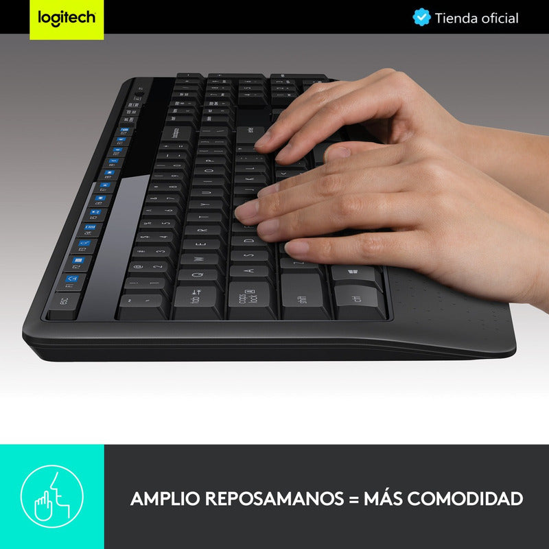 Combo Inalámbrico Logitech Mk345 + Pad Mouse Studio Series