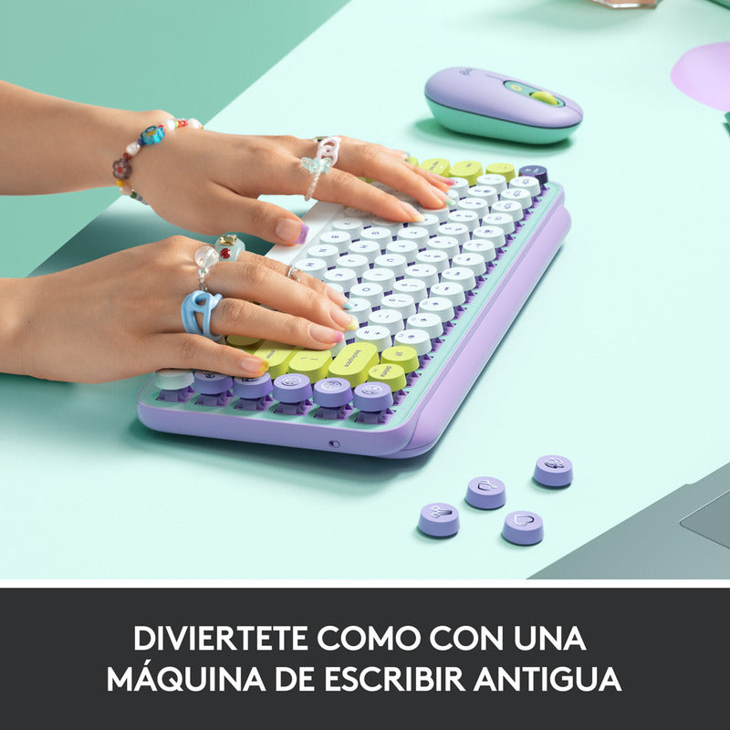 Teclado Inalámbrico Logitech Pop Daydream, Teclas Emojis