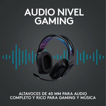 Diadema Gamer Logitech G335, Pc, Ps5, Xbox / Color & Confort