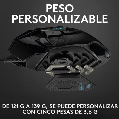 Mouse Gamer Rgb Logitech G502 Hero Programable 25600dpi