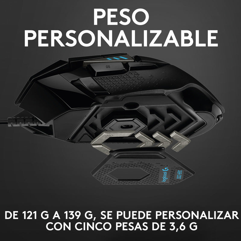 Mouse Gamer Rgb Logitech G502 Hero Programable 25600dpi
