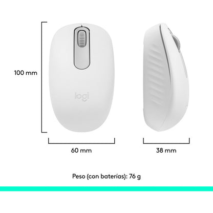 Mouse Inalámbrico Bluetooth Logitech M196, Blanco
