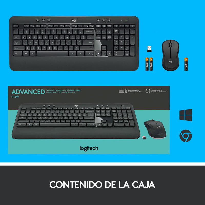 Combo Inalámbrico Logitech Mk540 Advanced, Teclado Y Mouse