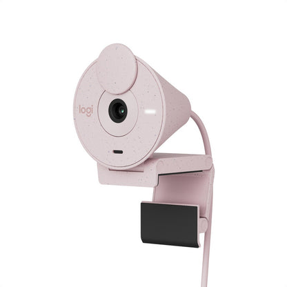 Webcam Logitech Brio 300 Full Hd 1080p Rightlight 2, Rosa