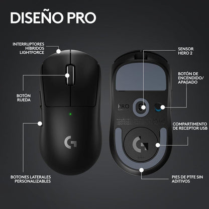 Mouse Gamer Inalámbrico Logitech G Pro X Superlight 2 Negro