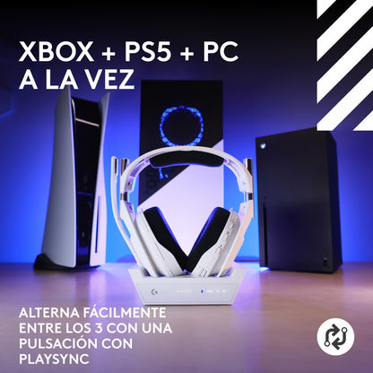 Diadema Gamer Inalámbrica + Base, Logitech Astro A50 X