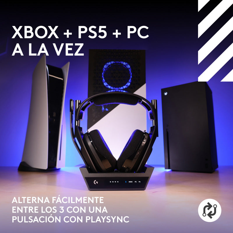 Diadema Gamer Inalámbrica + Base, Logitech Astro A50 X