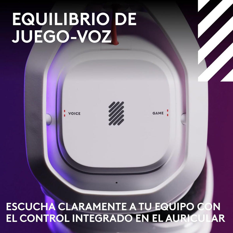 Auriculares Gamer Inalámbricos Logitech Astro A50 (5ta Gen) LIGHTSPEED + Base PLAYSYNC, Blanco