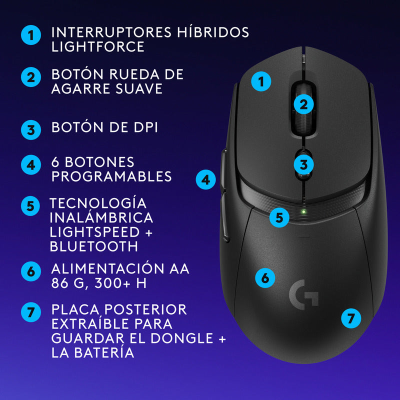 Mouse Gamer Inalámbrico Logitech G309 Lightspeed 25.600dpi