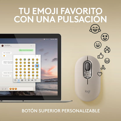 Mouse Inalámbrico Logitech Pop Mist Con Botón Emojis