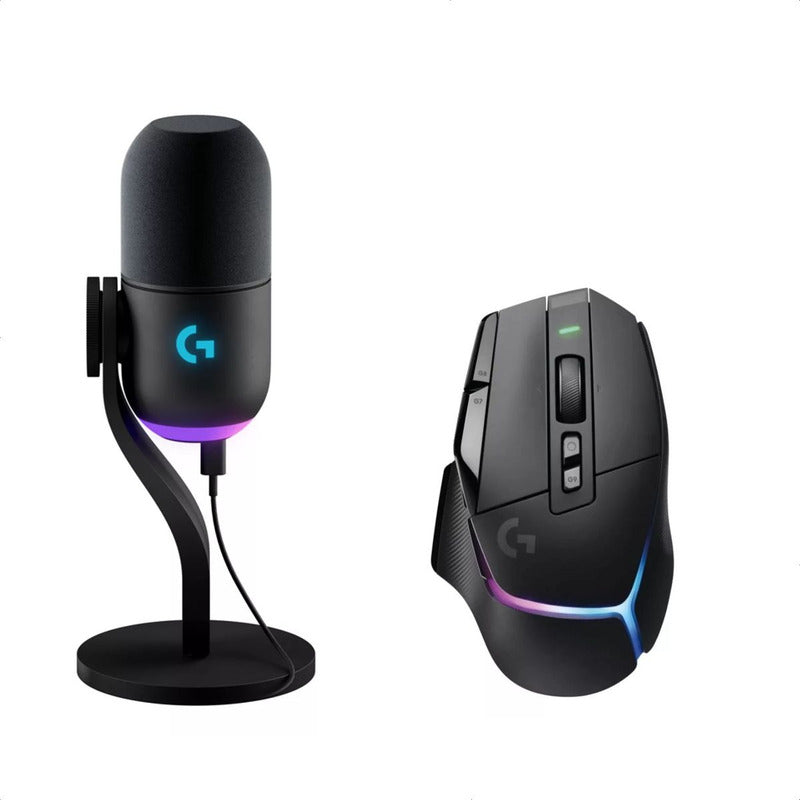 Combo Gamer Logitech G Mouse G502 X Plus + Microfono Yeti Gx