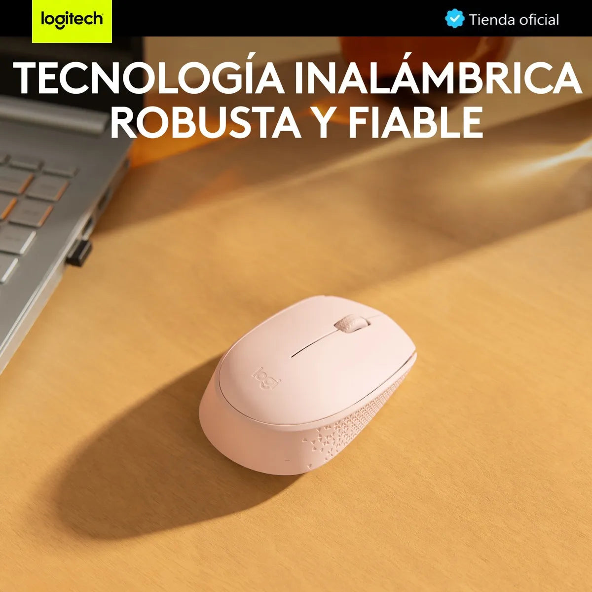 Mouse Inalámbrico Logitech M170 con Diseño Ambidiestro y Portátil, Rosa