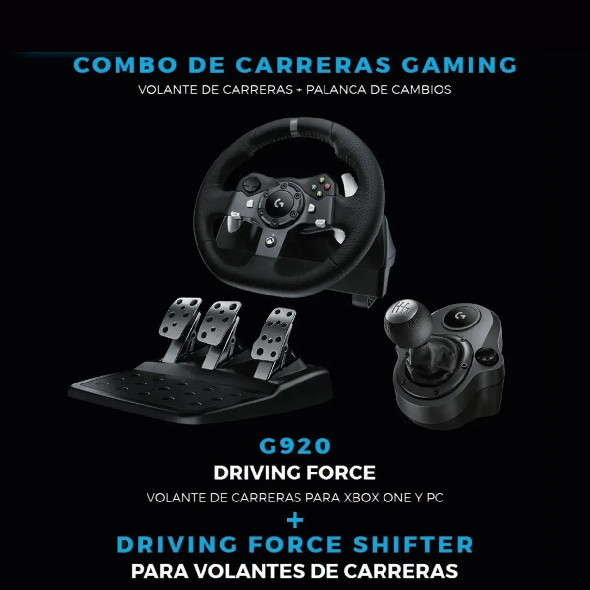 Ultimate Racing Kit Timón Logitech G920 + Palanca + Soporte5