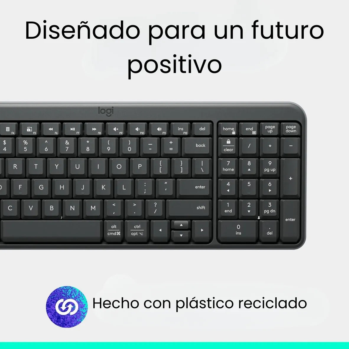 Teclado Multimedia Inalambrico Bluetooth Logitech K250 Negro