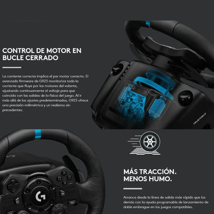 Volante Logitech G923 para PS5, PS4 y PC + Palanca de Cambios + Soporte para Volante SPTG-07