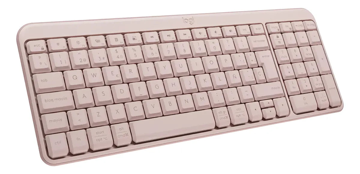 Teclado Multimedia Inalámbrico Bluetooth Logitech K250 Rosa