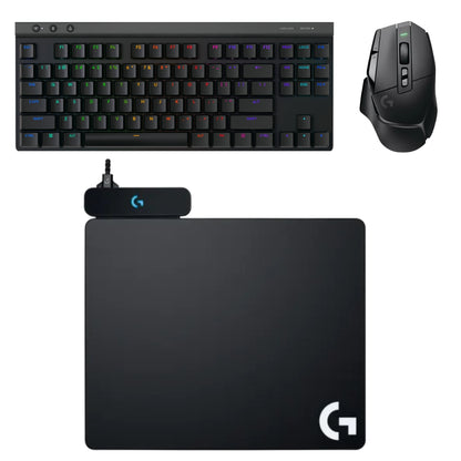 Combo Gamer Logitech G Teclado Mecanico G515 Lightspeed Tkl + Mouse G502 X Lightspeed + Padmouse PowerPlay 2