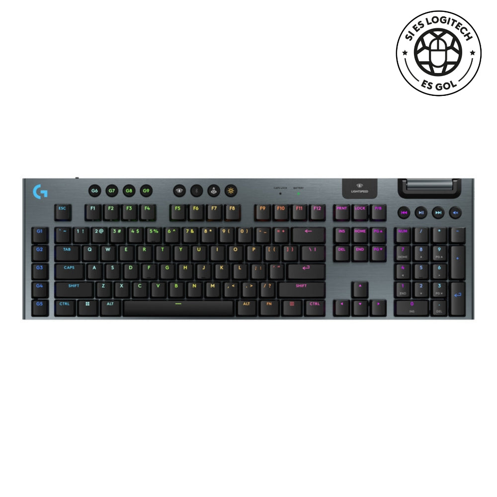 Teclado Gamer Inalámbrico Slim Logitech G915 X LIGHTSPEED con RGB LIGHTSYNC