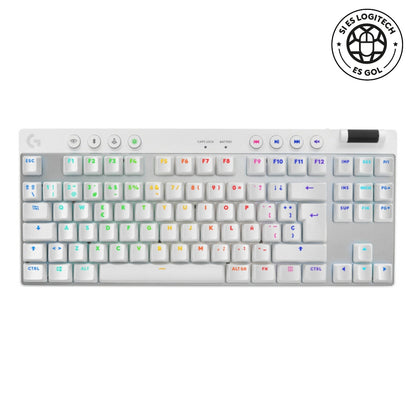 Teclado Gamer Inalámbrico Logitech G PRO X TKL LIGHTSPEED con RGB LIGHTSYNC, Blanco