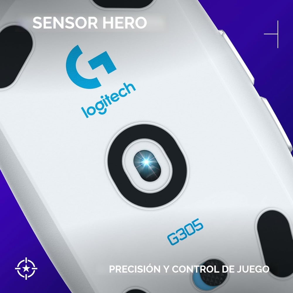 Audífonos Diadema Gamer Inalámbrica Logitech G321 LIGHTSPEED Bluetooth PC/PS5/Switch - Blanco + Mouse Gamer Inalámbrico Logitech G305 LIGHTSPEED HERO 12000 DPI 6 Botones - Blanco