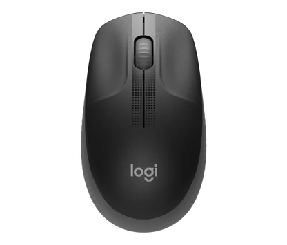 Mouse Inalámbrico Logitech M190 Receptor USB Batería 18 Meses Curvo Tamaño Completo Ambidiestro - Gris